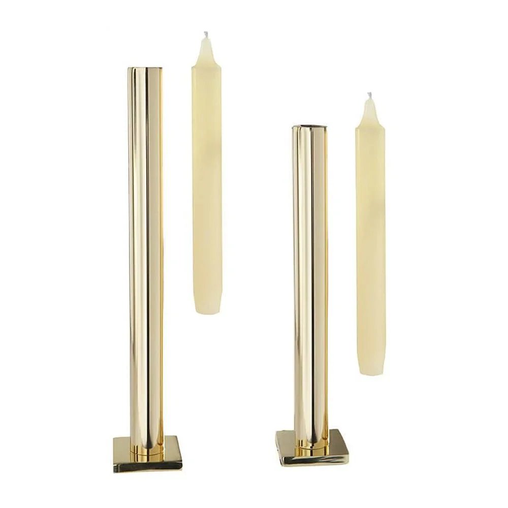 Hypsoé Still Table Candlesticks, Gold