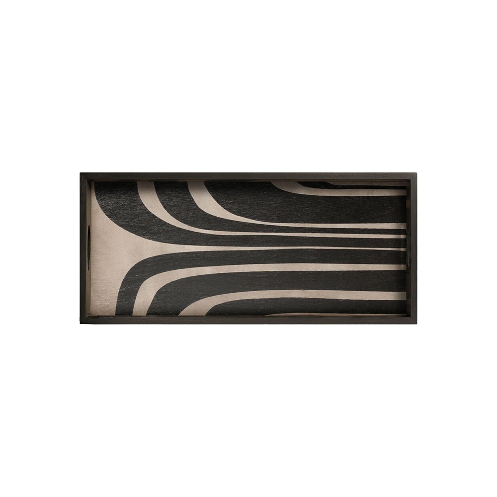 Ethnicraft Graphite Curves Wooden Tray, Medium