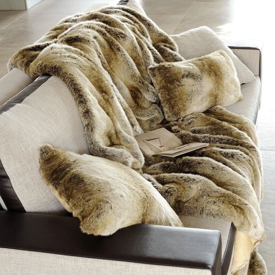 Evelyne Prélonge Faux Fur Throw, Monaco