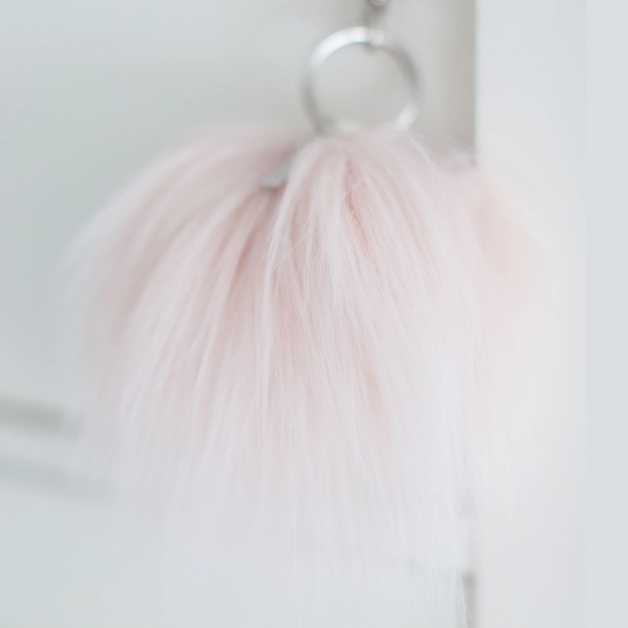 Evelyne Prélonge Faux Fur Pompom Key Chain, Himalaya Blush