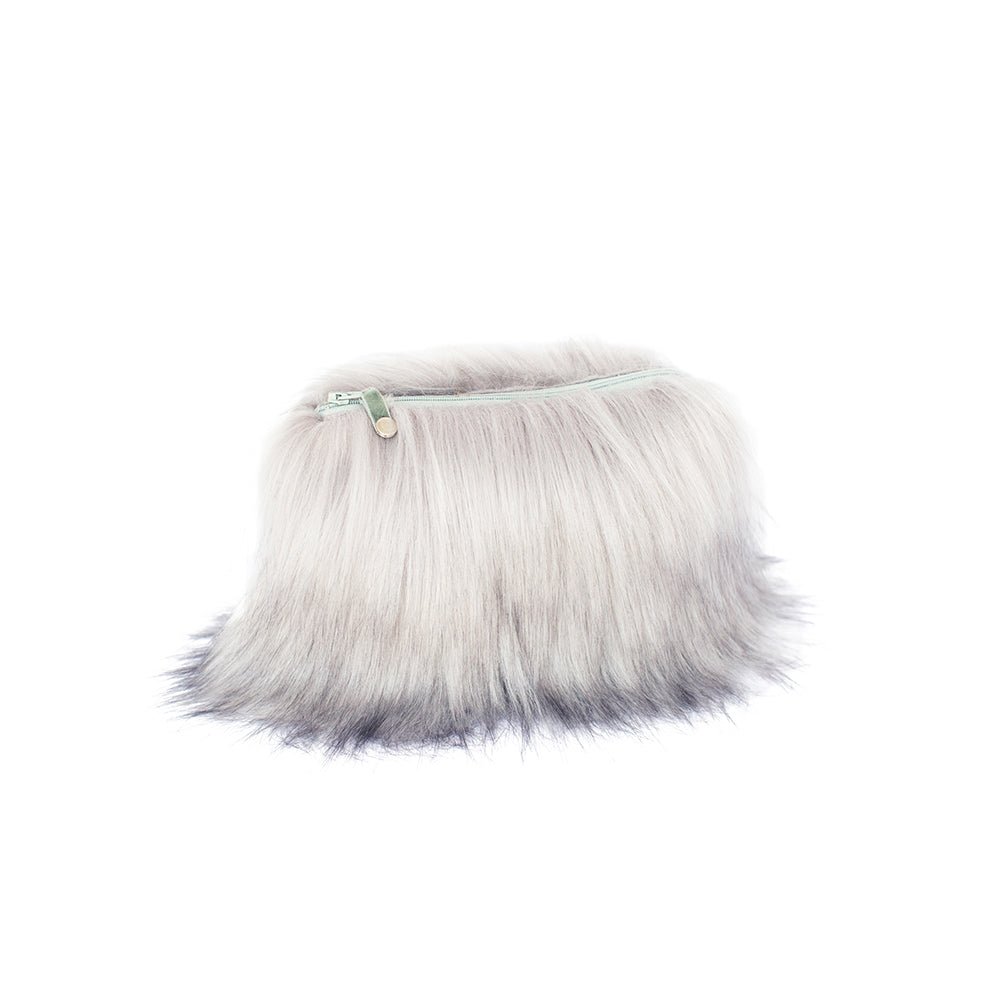 Evelyne Prélonge Faux Fur Cosmetic Bag, Himalaya Pearl