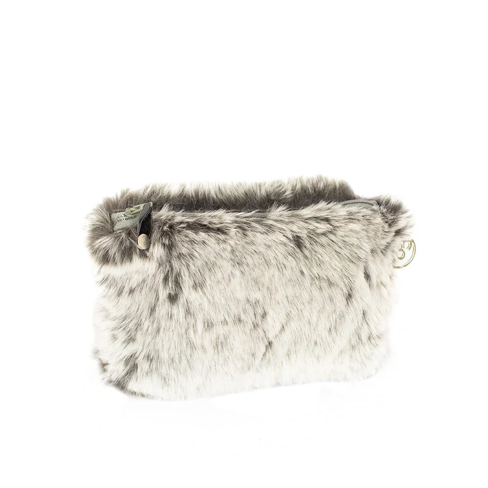 Evelyne Prélonge Faux Fur Cosmetic Bag, Glacier