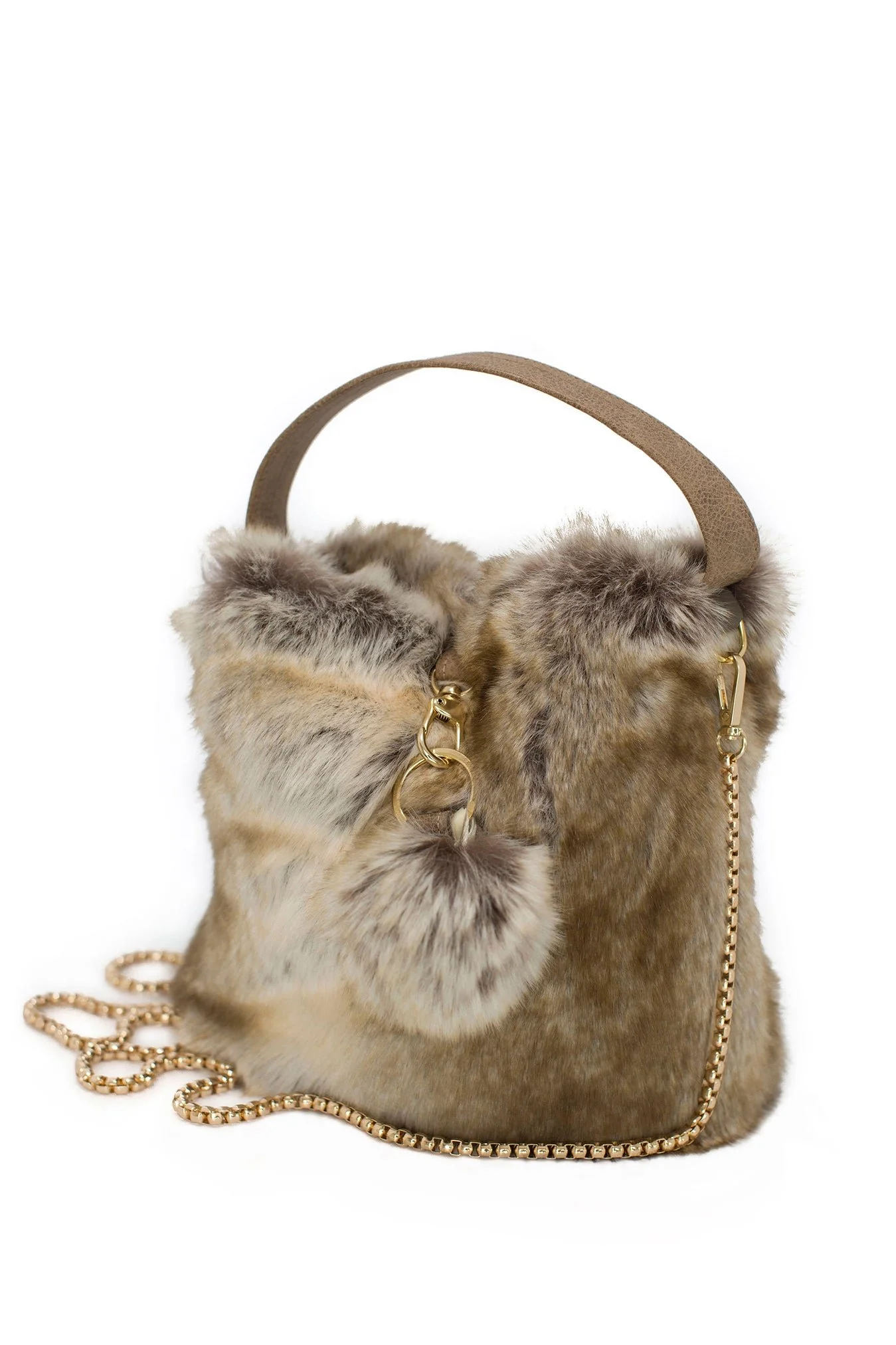 Evelyne Prélonge Small Faux Fur Bag, Monaco