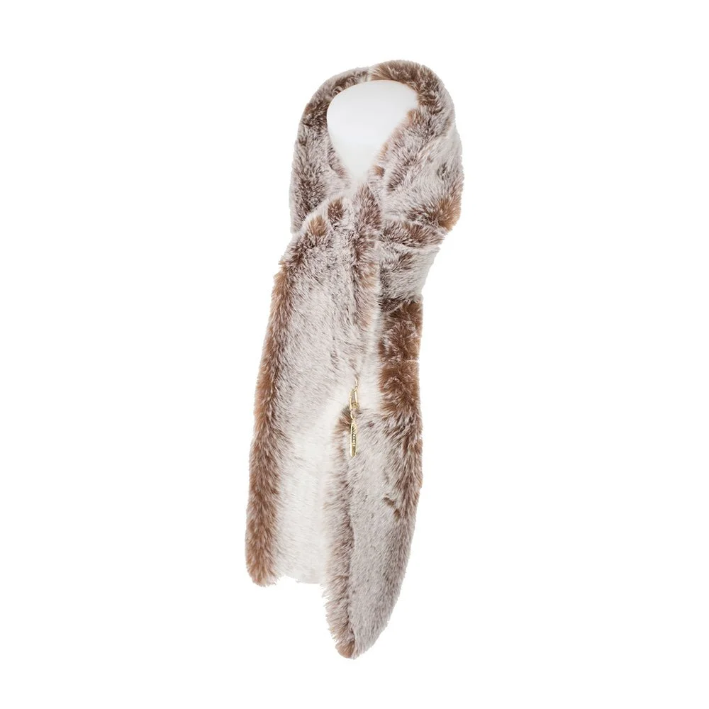 Evelyne Prélonge Faux Fur Long Removable Collar, Chestnut