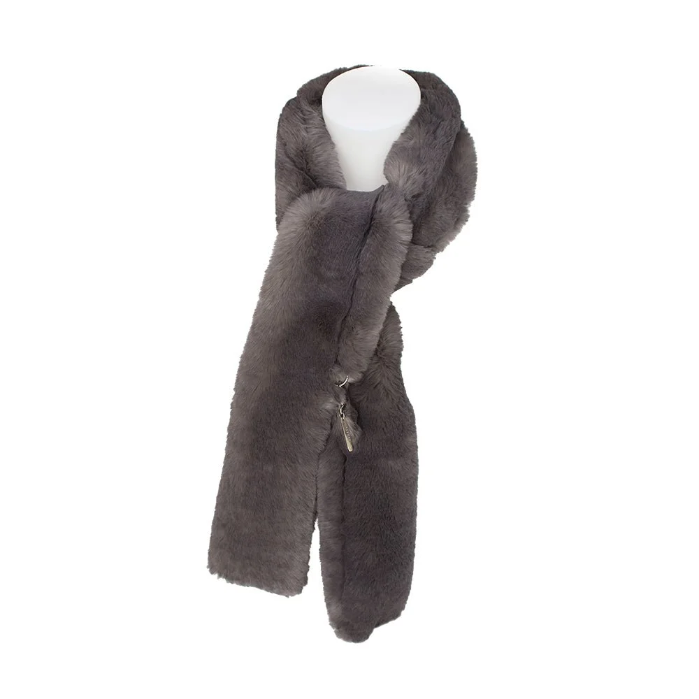 Evelyne Prélonge Faux Fur Long Removable Collar, Smoky