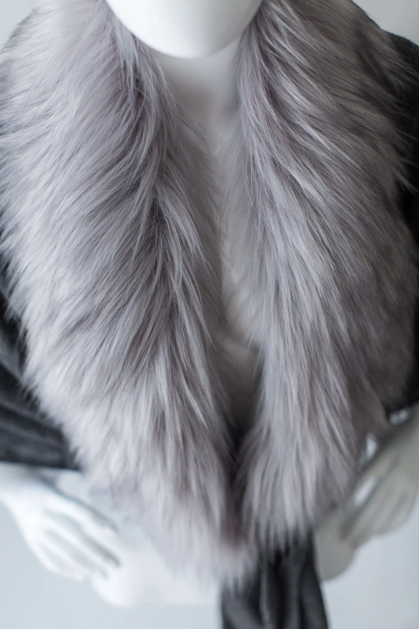Evelyne Prélonge Faux Fur & Cashmere Scarf, Himalaya Pearl