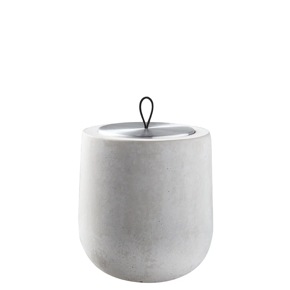 Hypsoé Concrete Refillable Scented Candle, Light Grey