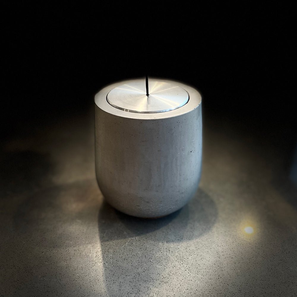 Hypsoé Concrete Refillable Scented Candle, Light Grey