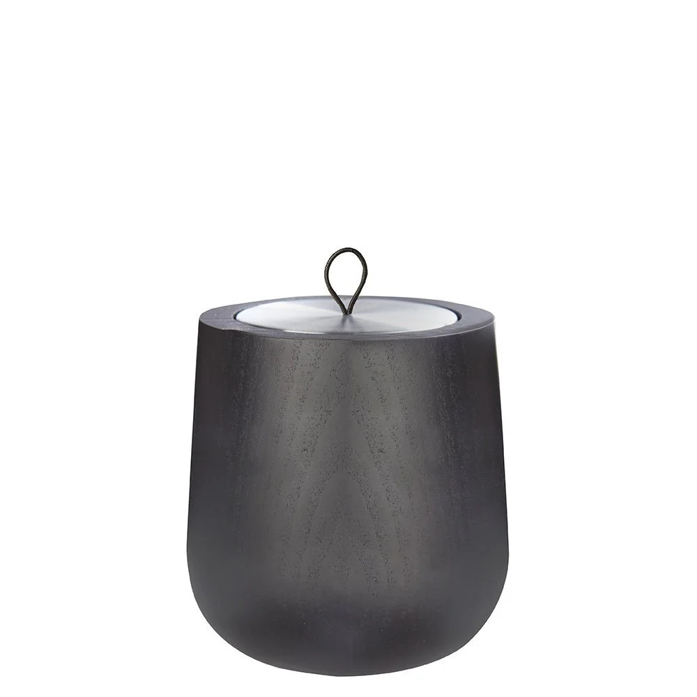 Hypsoé Wooden Refillable Scented Candle, Black