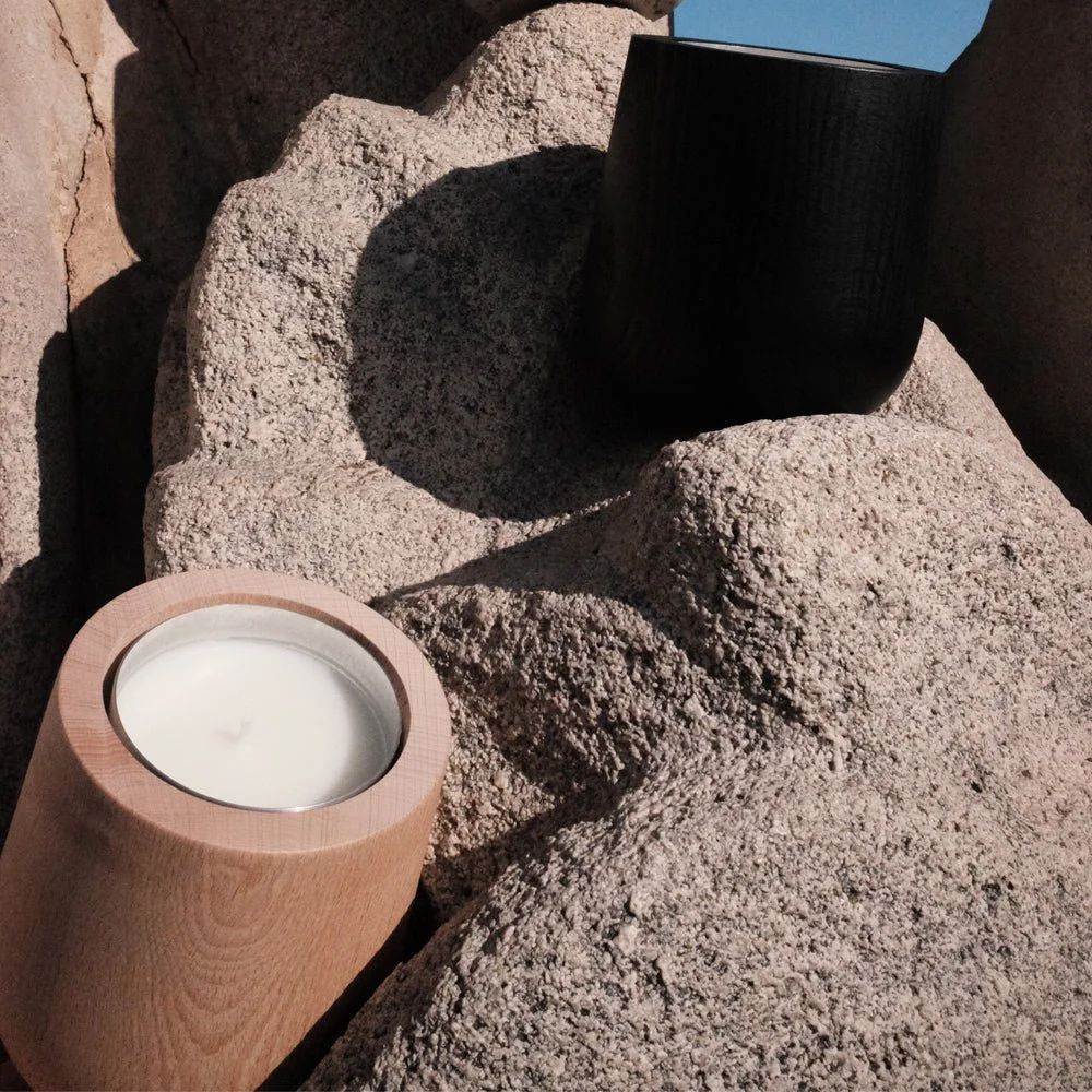 Hypsoé Wooden Refillable Scented Candle, Natural