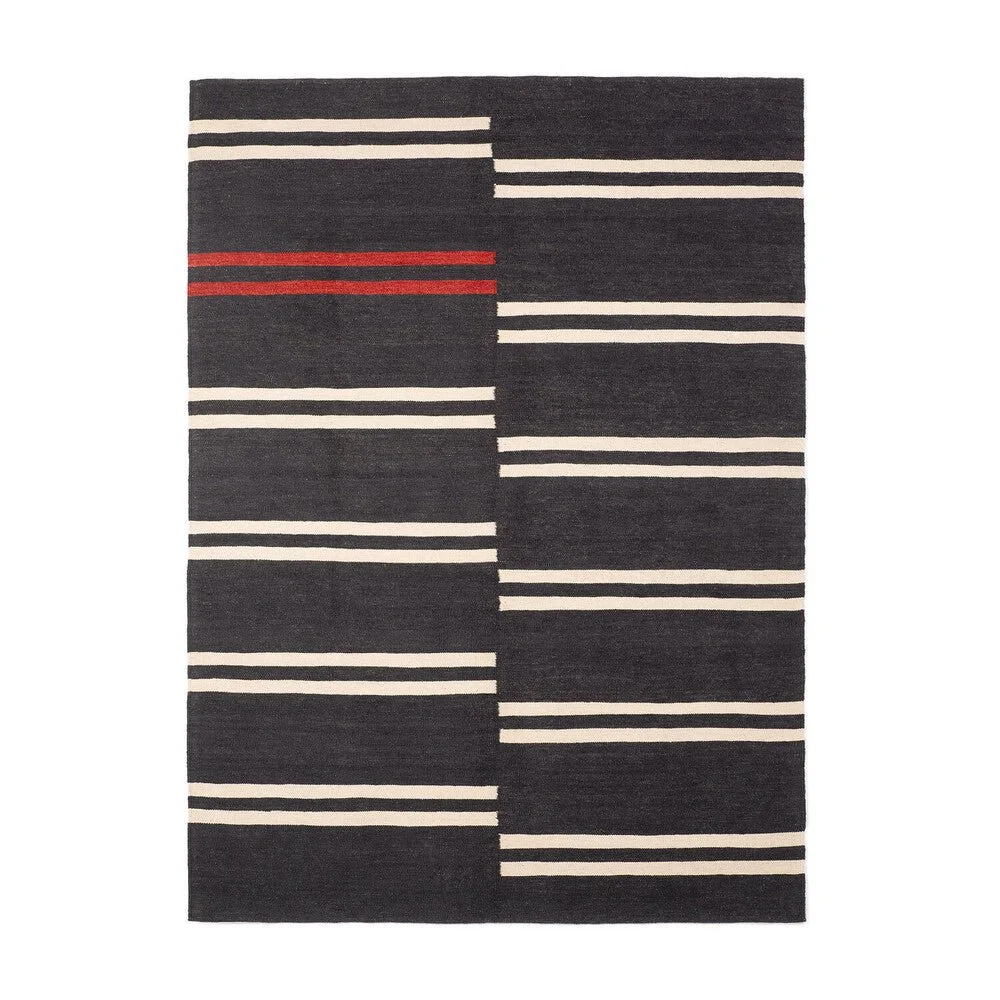Ethnicraft Black Mazandaran Kilim Rug