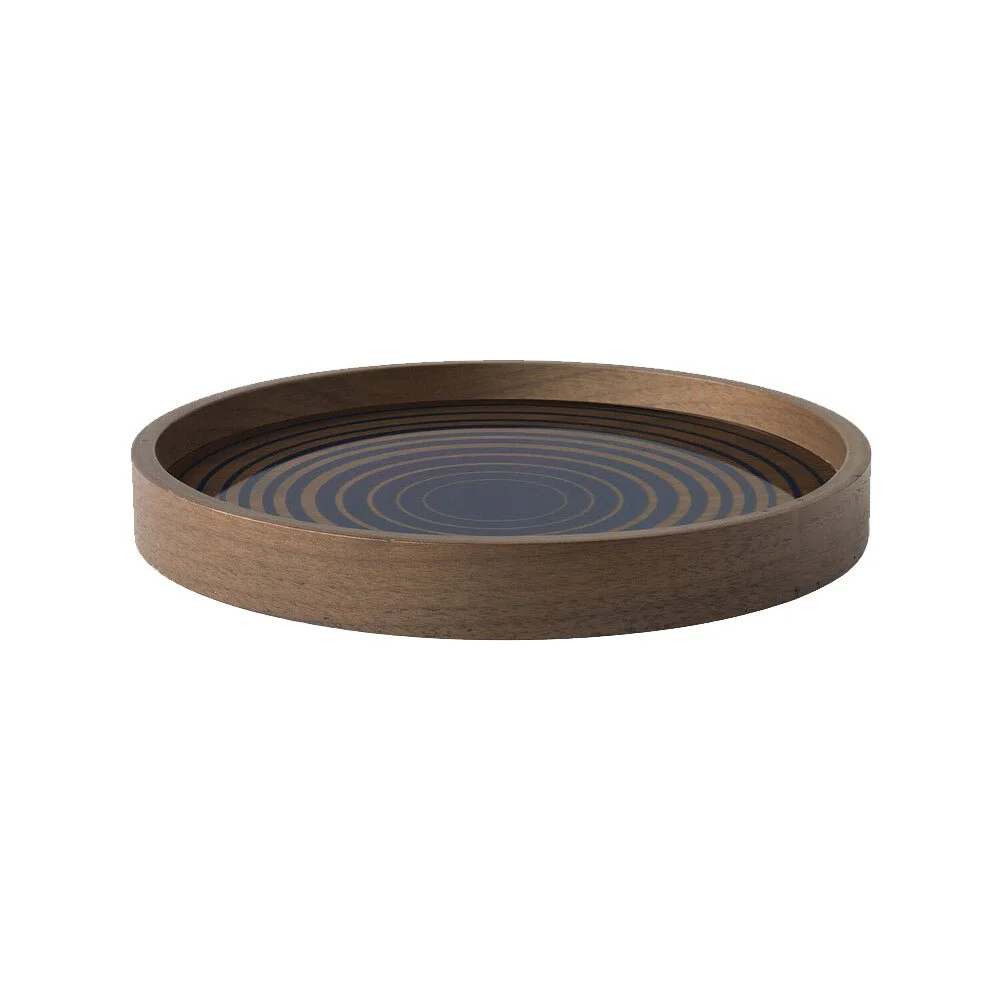 Ethnicraft Royal Circles Glass Valet Tray, Round