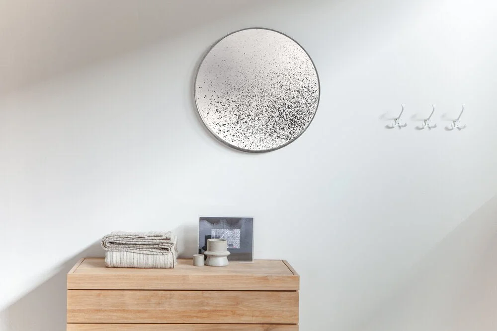 Ethnicraft Clear Wall Mirror, Medium Aged