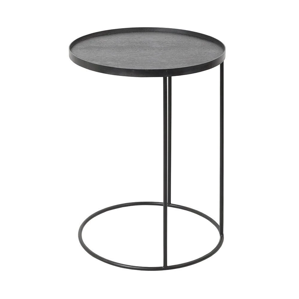 Ethnicraft Round Tray Side Table, Small