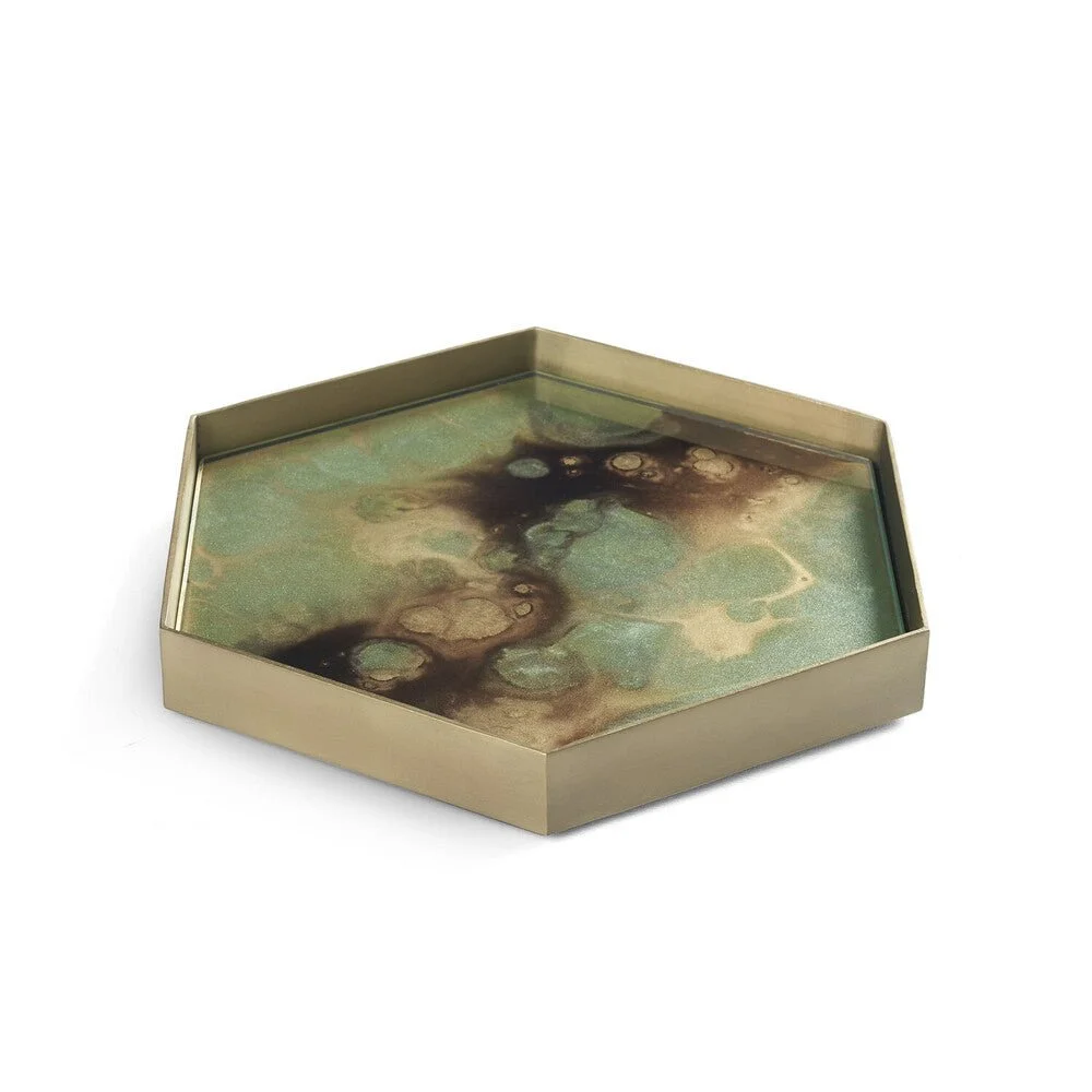 Ethnicraft Moss Organic Glass Valet Tray