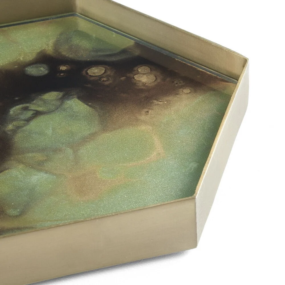 Ethnicraft Moss Organic Glass Valet Tray