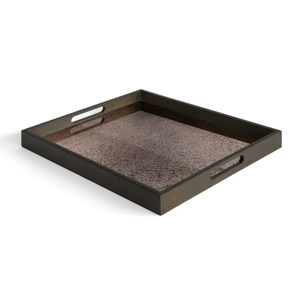 Ethnicraft Bronze Mirror Tray, Rectangular, Small