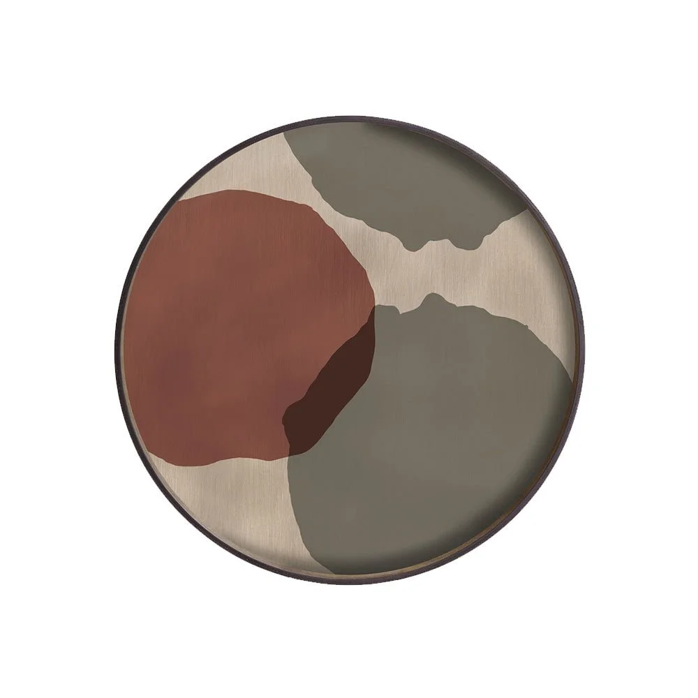 Ethnicraft Overlapping Dots Glass Tray, Large