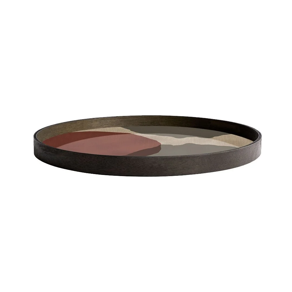 Ethnicraft Overlapping Dots Glass Tray, Large