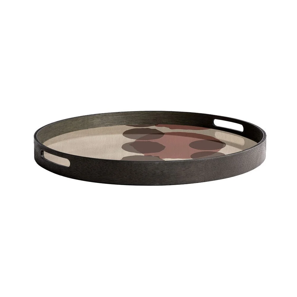 Ethnicraft Pinot Layered Dots Glass Tray, Small