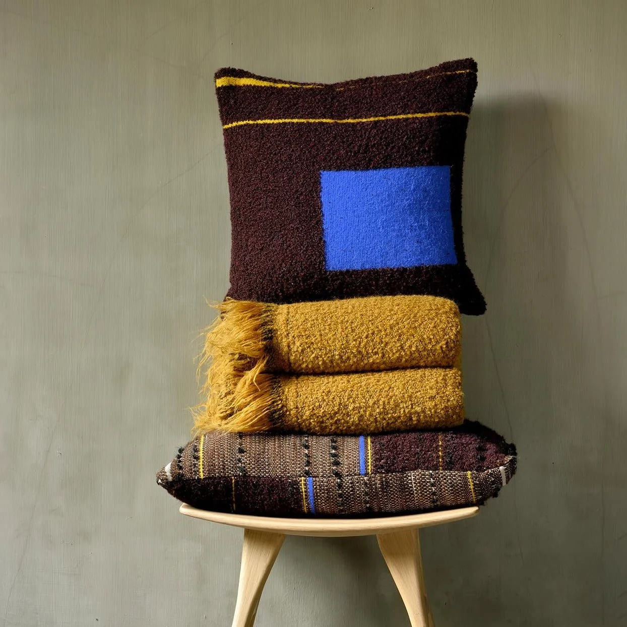 Ethnicraft Dark Tulum Cushion, Lumbar