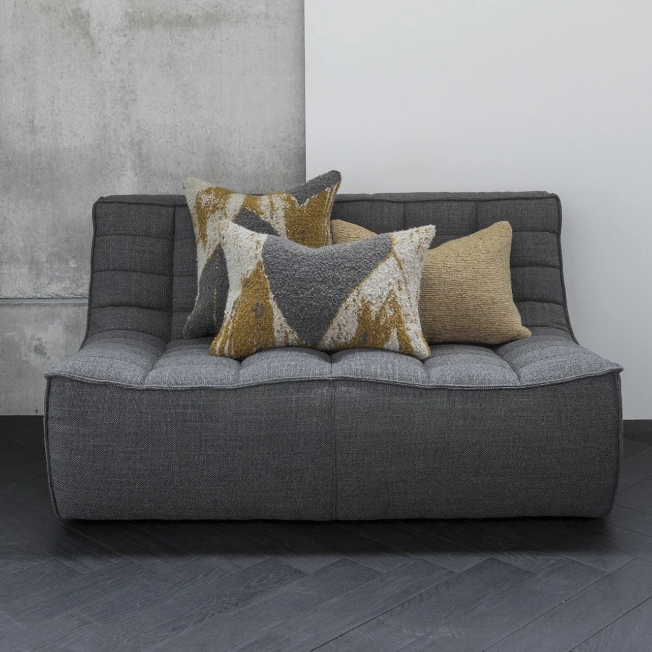 Ethnicraft Avana Chevron Cushion, Square