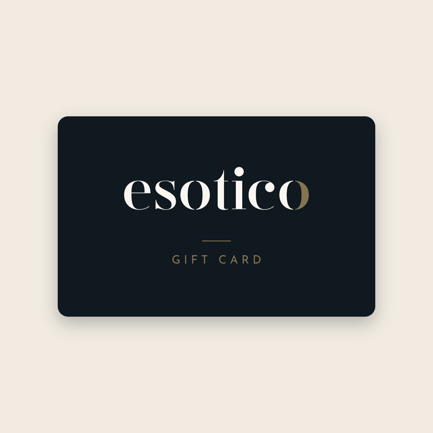 The esotico gift card