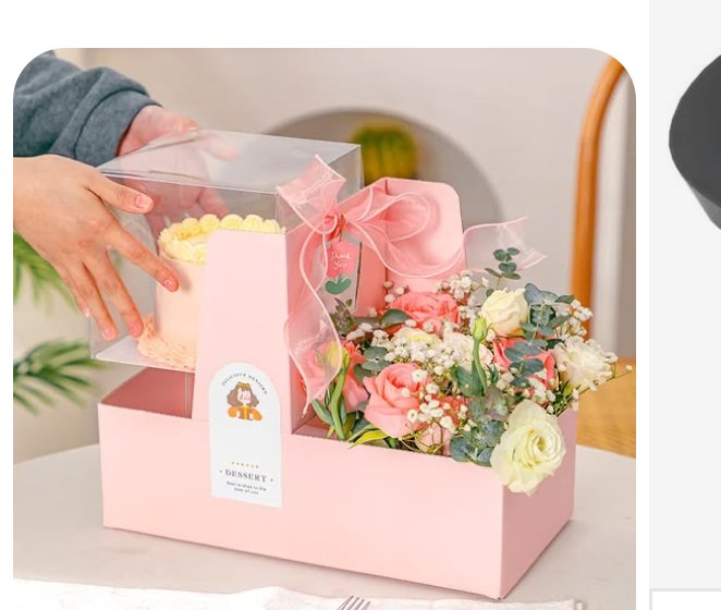 Option 4 — Floral Cake Gift Box