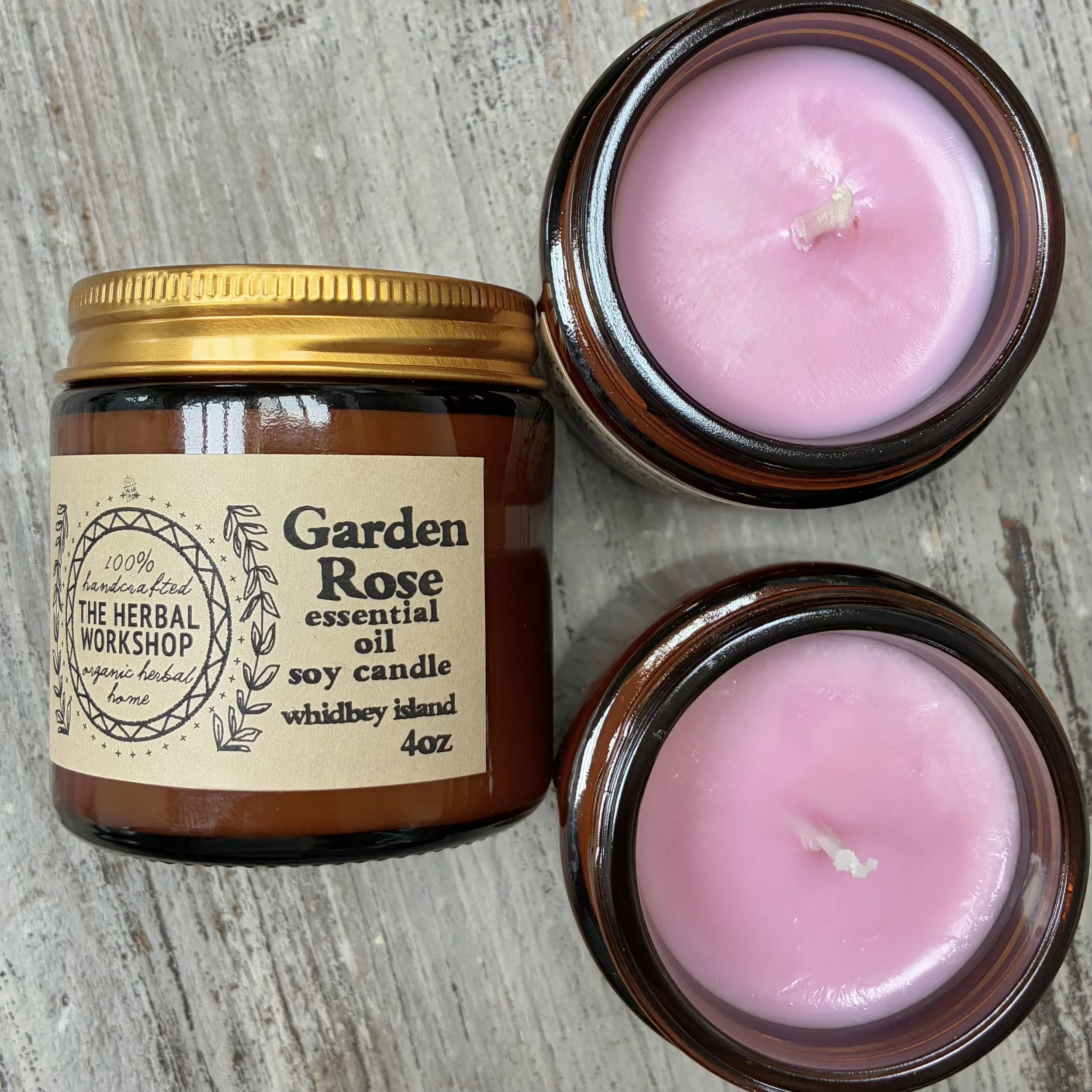 Garden Rose Essential Oil Candle