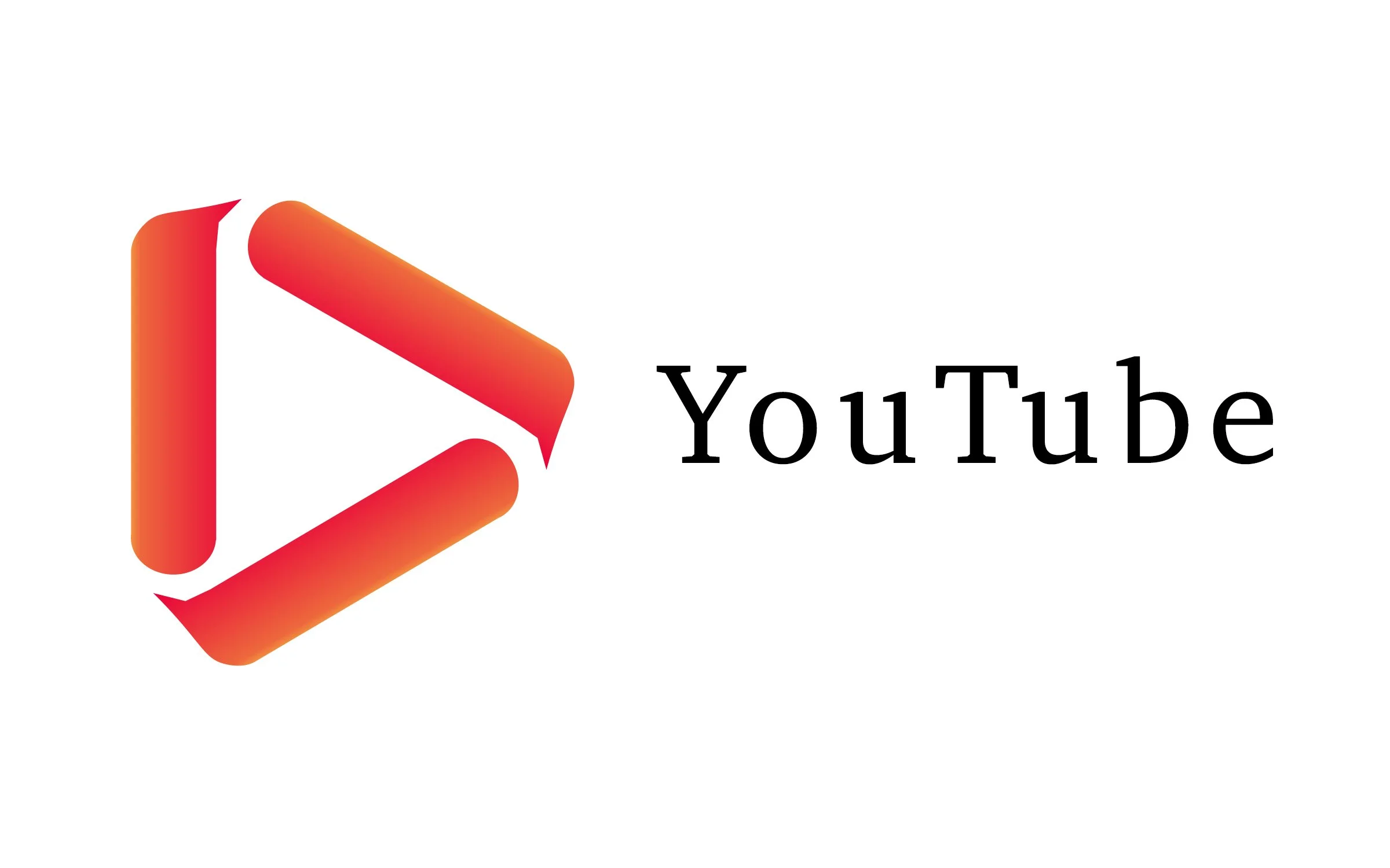 YouTube logo with a red play button icon and the word 'YouTube' in black text.