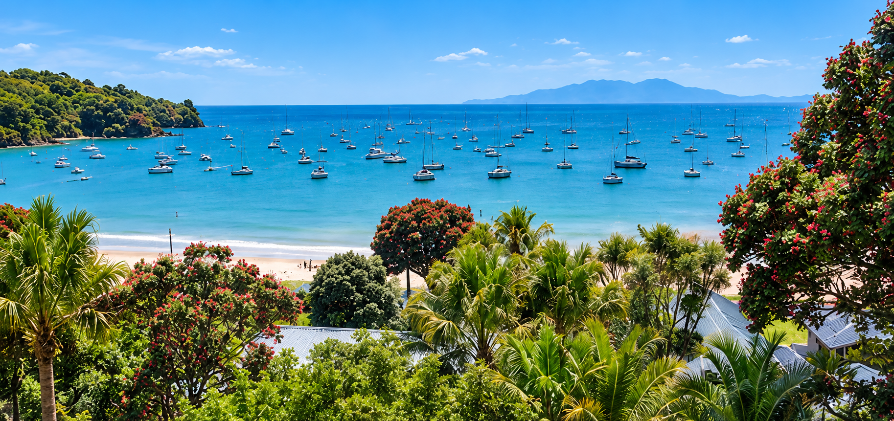 Turquoise Bay with Sailboats and Palms.png