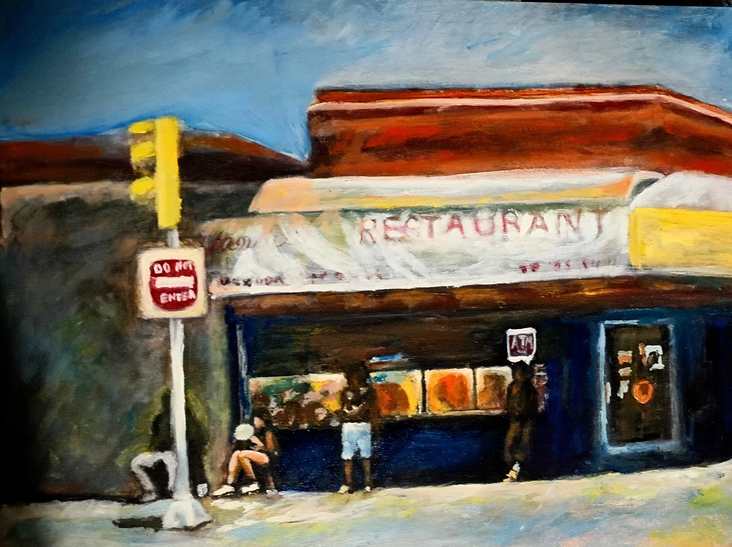 On the corner