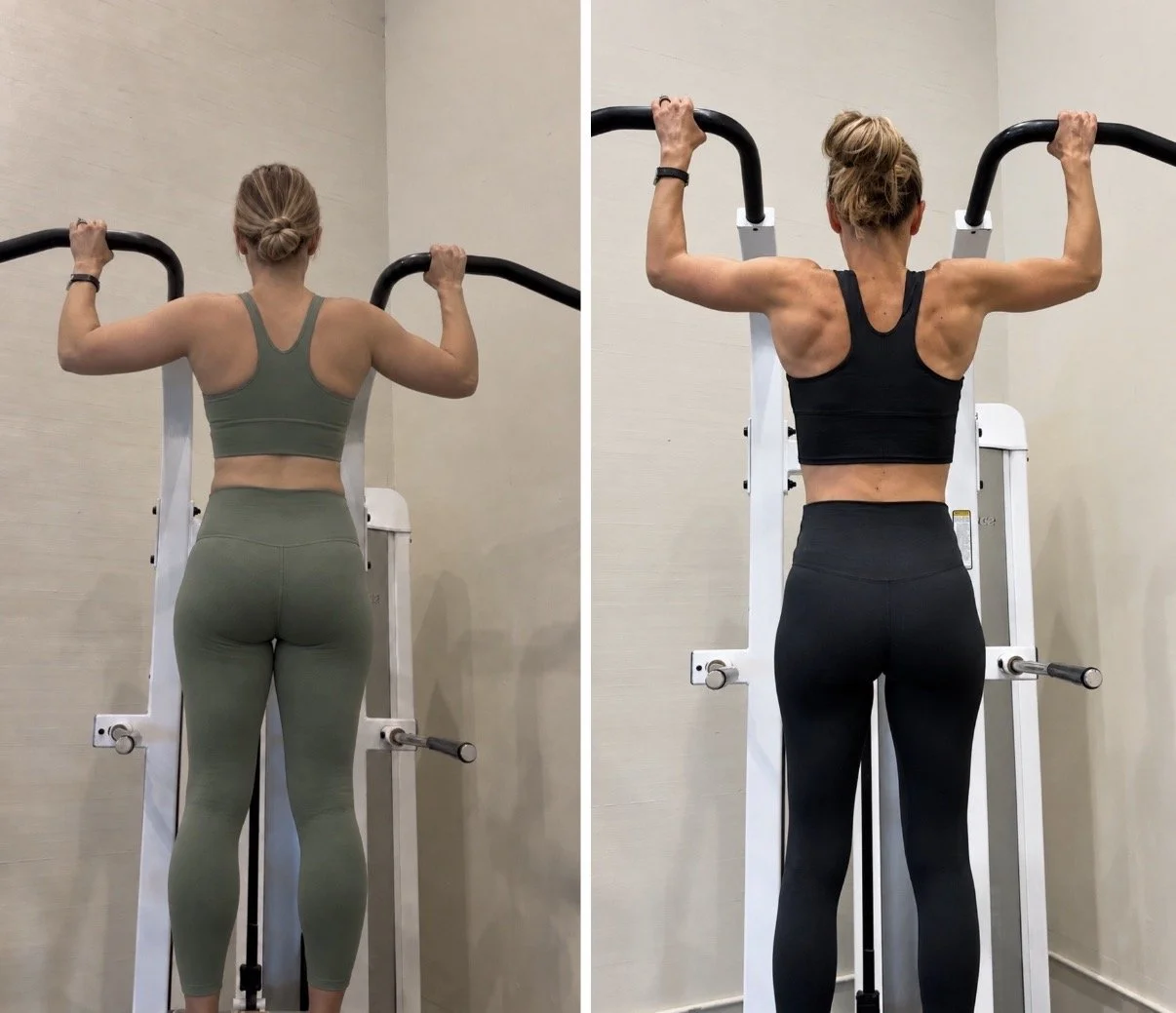 StrongHER Coaching client strength transformation showing progress in back strength and muscle definition