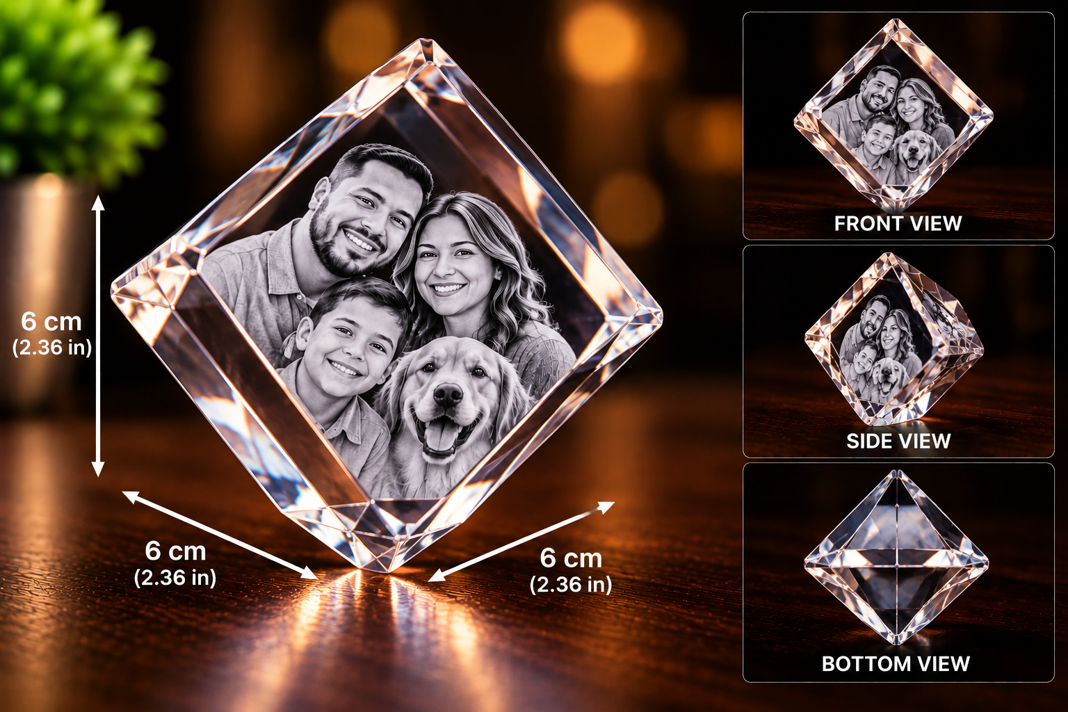 Cut Corner Dimond Crystal