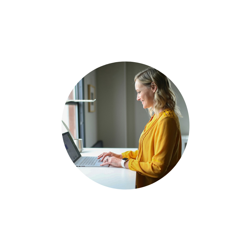 Virtual assistant working on a laptop, managing Halaxy admin, bookings and Medicare claims for a psychology practice