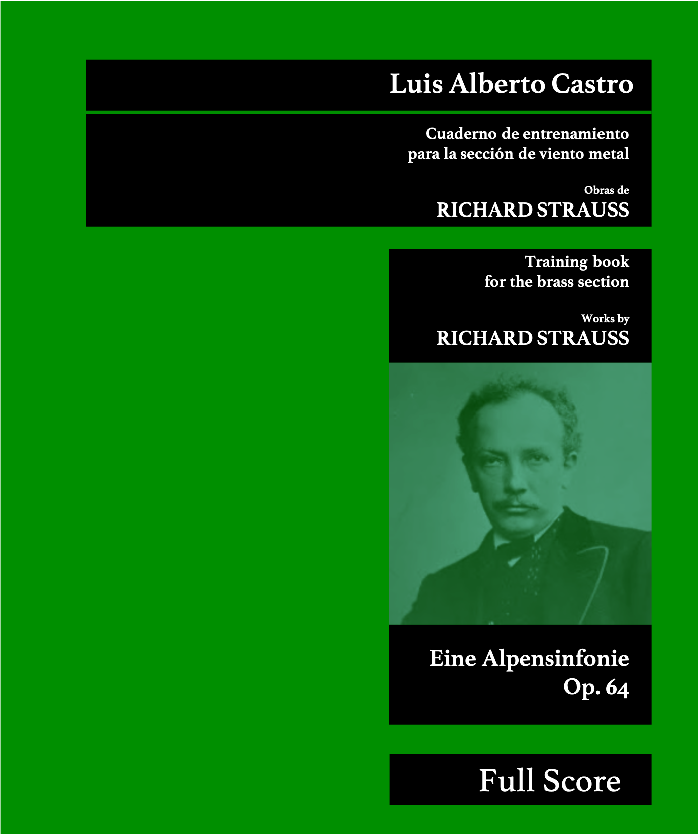 Cuaderno de entrenamiento para la sección de viento metal, Luis Alberto Castro
Training Book for the brass section Luis Alberto Castro, Mahler, Tchaikovsky, Strauss