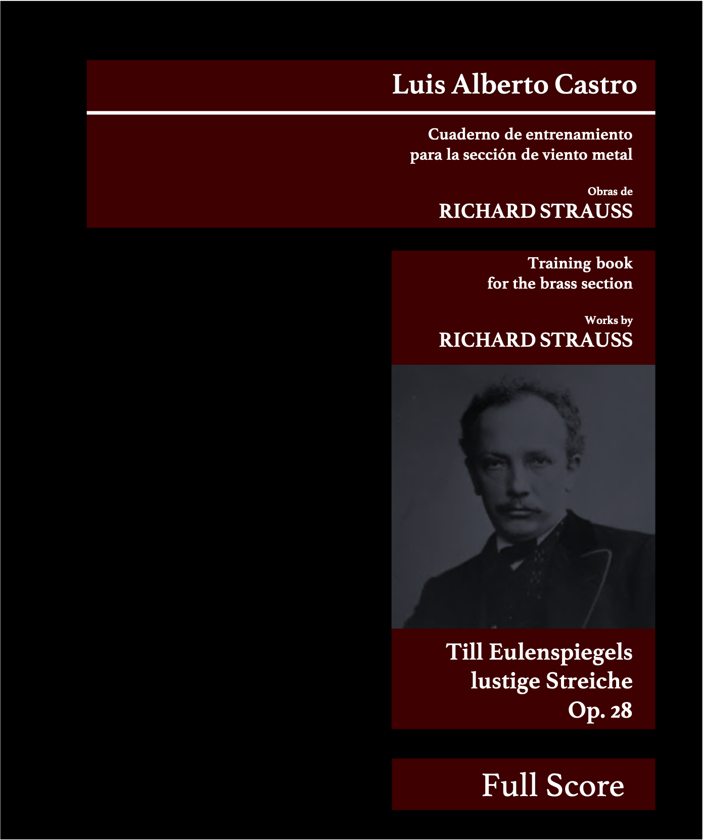 Cuaderno de entrenamiento para la sección de viento metal, Luis Alberto Castro
Training Book for the brass section Luis Alberto Castro, Mahler, Tchaikovsky, Strauss