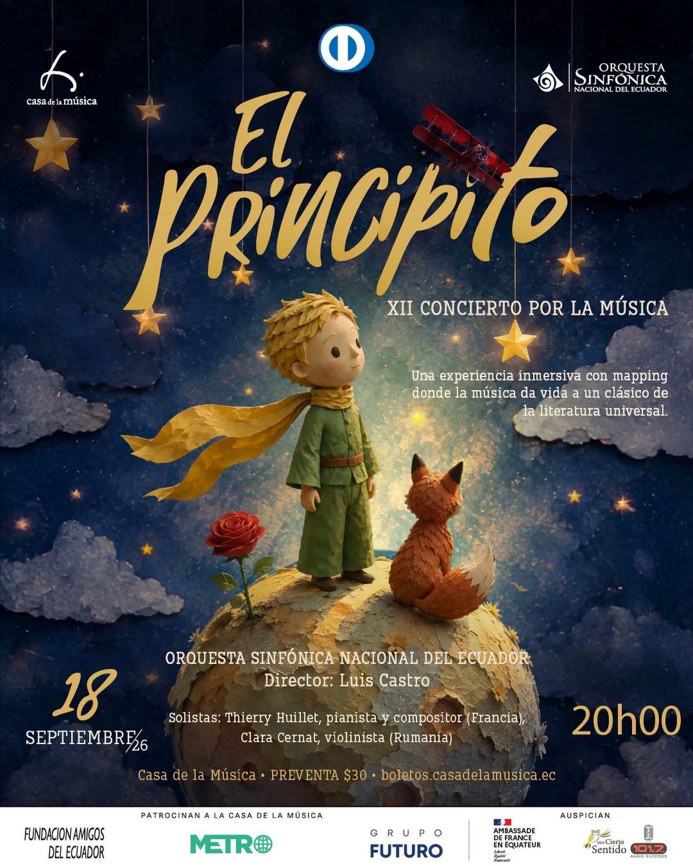 Luis Castro, Director, Conductor, El Principito, The Little Prince, Casa de la Música Ecuador