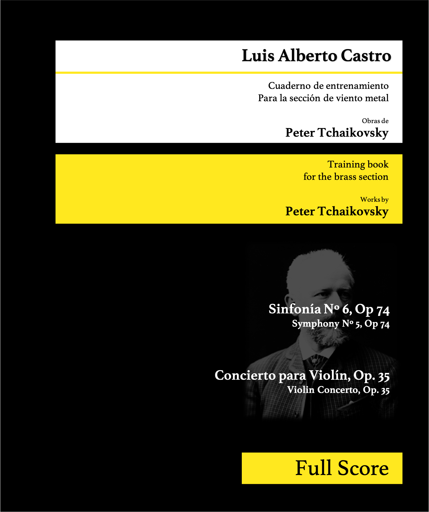 Cuaderno de entrenamiento para la sección de viento metal, Luis Alberto Castro
Training Book for the brass section Luis Alberto Castro, Mahler, Tchaikovsky, Strauss
