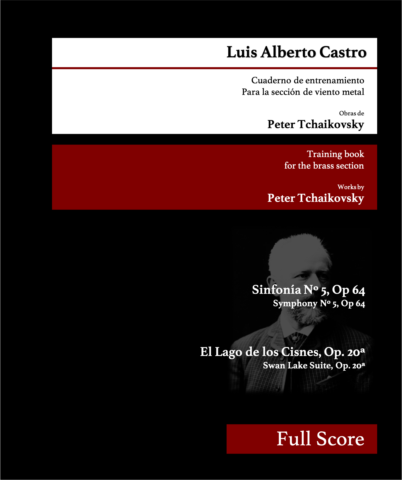 Cuaderno de entrenamiento para la sección de viento metal, Luis Alberto Castro
Training Book for the brass section Luis Alberto Castro, Mahler, Tchaikovsky, Strauss
