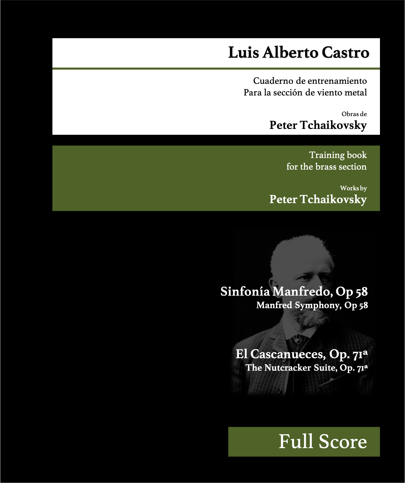 Cuaderno de entrenamiento para la sección de viento metal, Luis Alberto Castro
Training Book for the brass section Luis Alberto Castro, Mahler, Tchaikovsky, Strauss