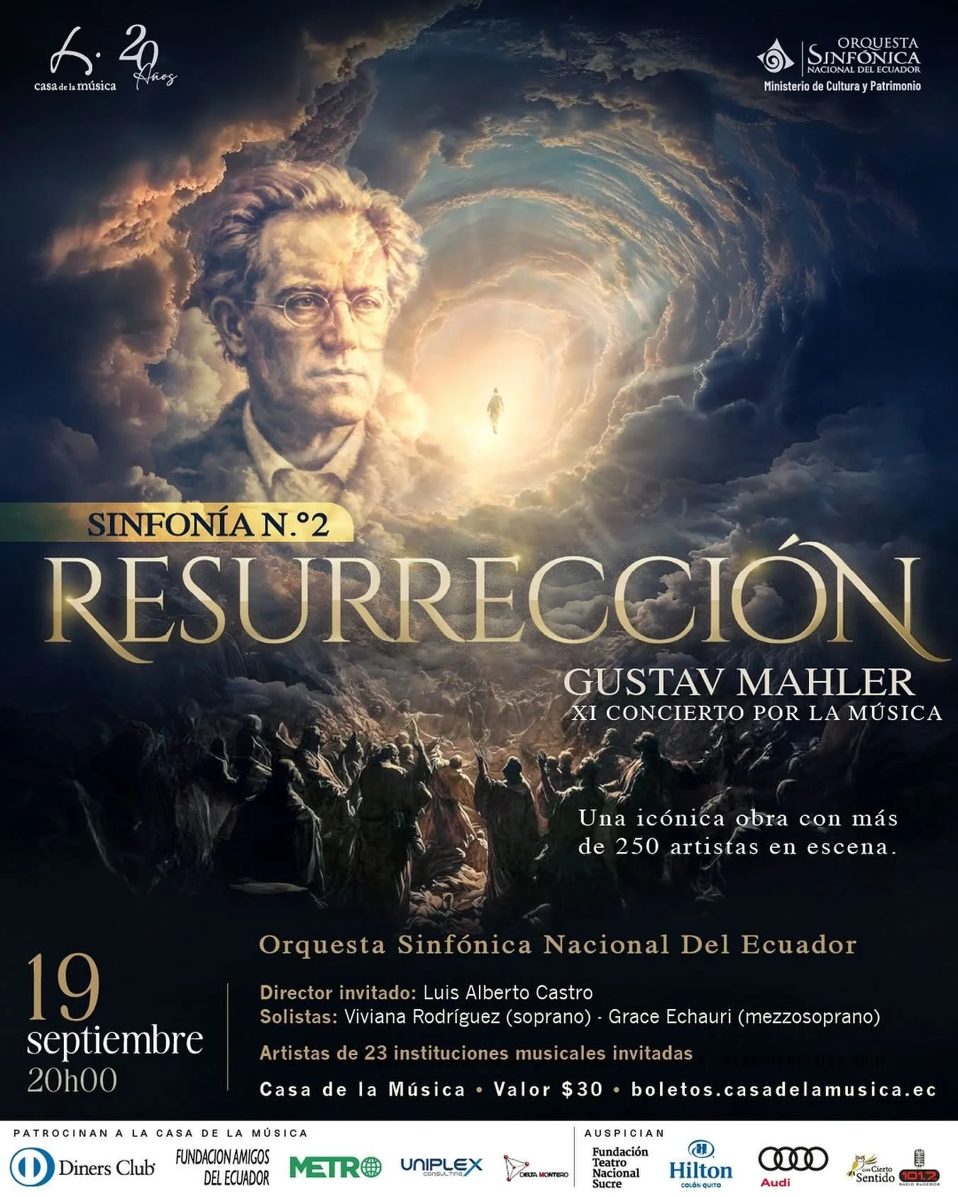 Luis Castro, Director, Conductor, Mahler 2, Casa de la Música, Ecuador