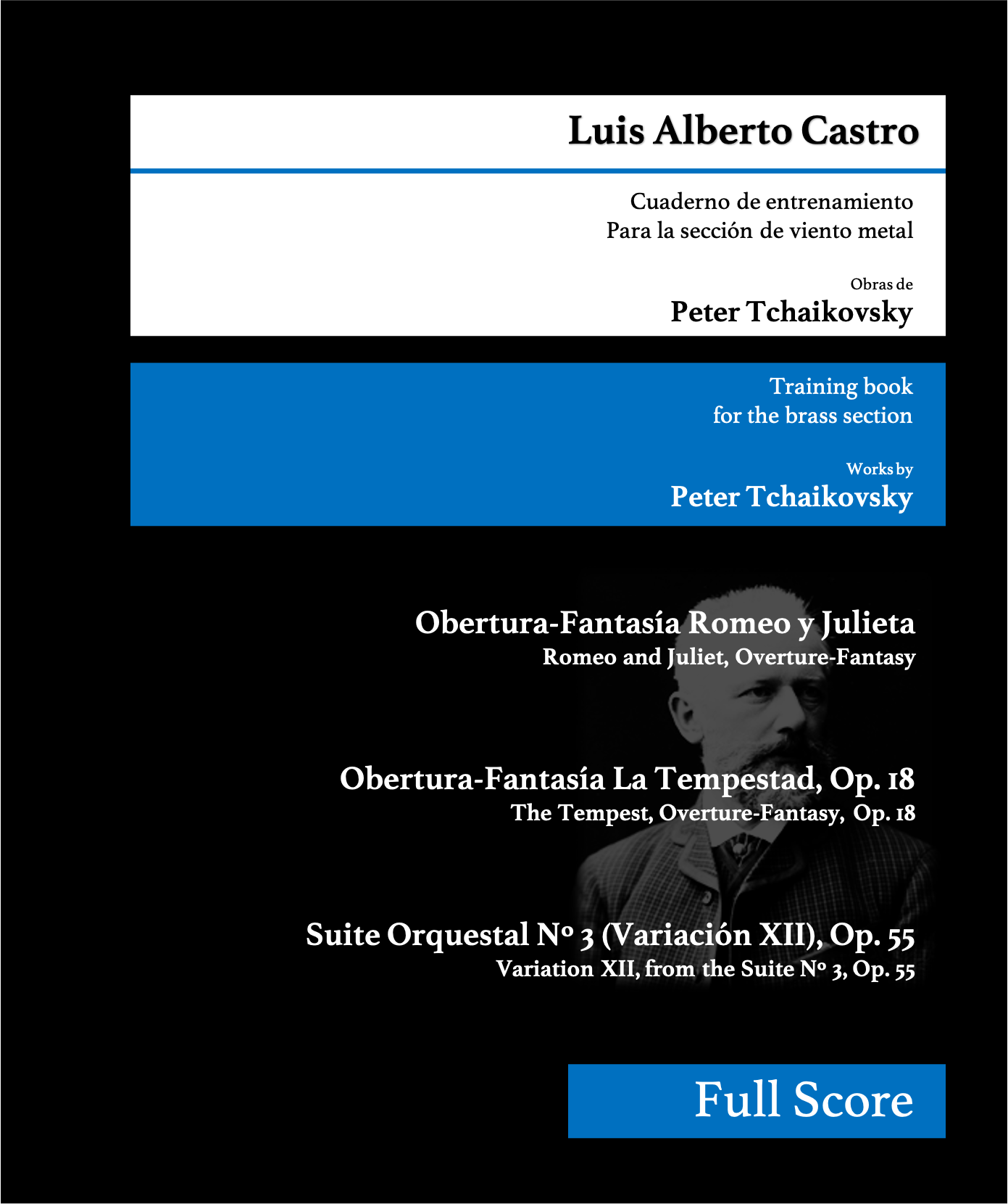 Cuaderno de entrenamiento para la sección de viento metal, Luis Alberto Castro
Training Book for the brass section Luis Alberto Castro, Mahler, Tchaikovsky, Strauss