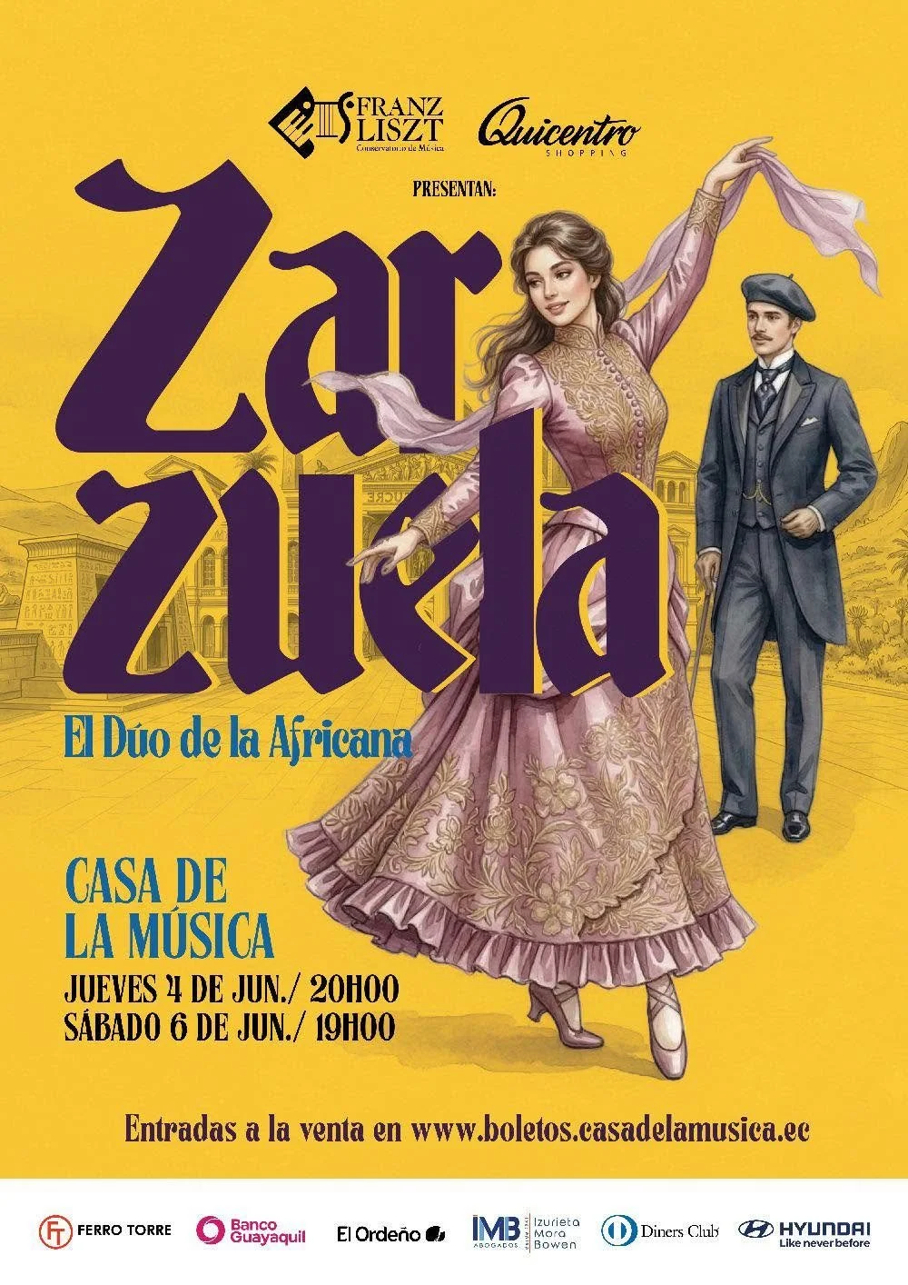 Luis Castro, Director, Conductor, Zarzuela, El Dúo de la Africana, Casa de la Música, Ecuador, Conservatorio Franz Liszt