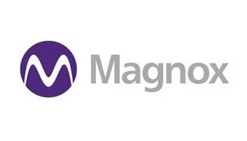 Magnox logo with purple circular icon and gray text
