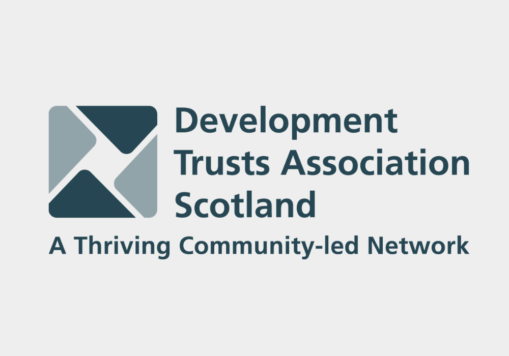 Development Trusts Association Scotland logo with the tagline “A Thriving Community-led Network.”