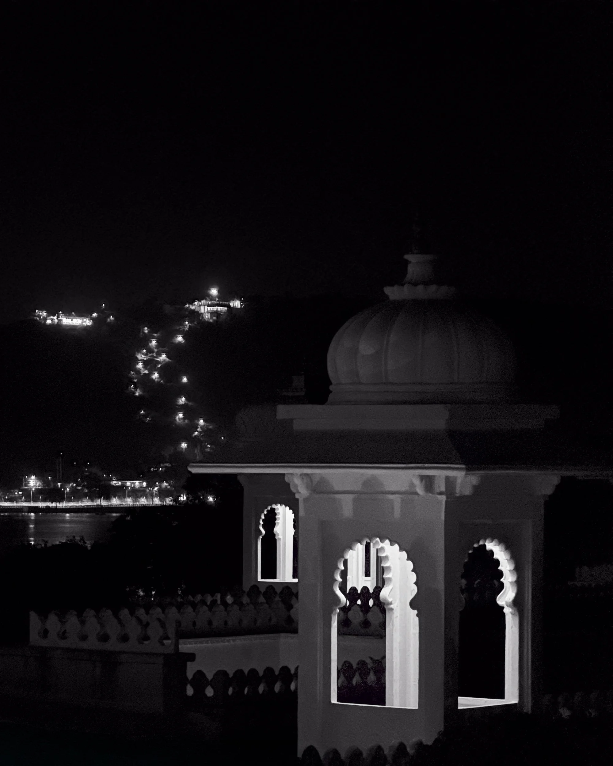 A pavilion after dark · 13 December, 8:03 pm