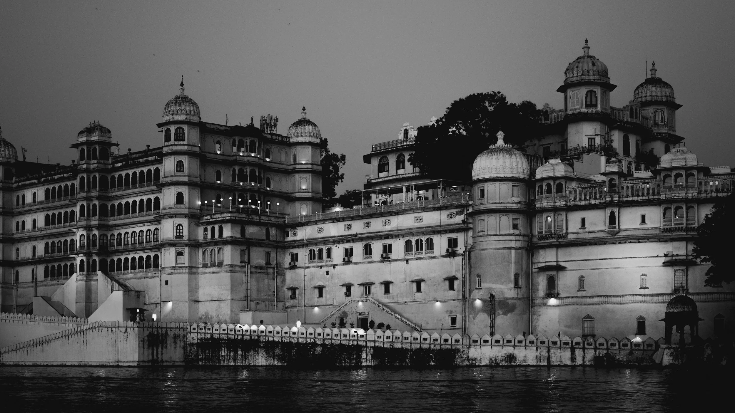 The City Palace from the water · 14 December, 5:30 pm