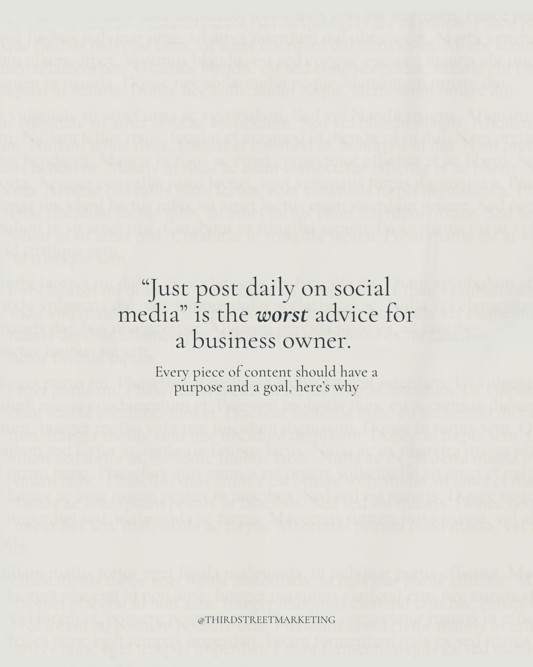 Just post every day&rdquo; is an outdated strategy that leads straight to founder burnout. 

Posting without a funnel keeps your audience stuck in the awareness phase. They might like your pictures and want to know more about your offer, but they nev