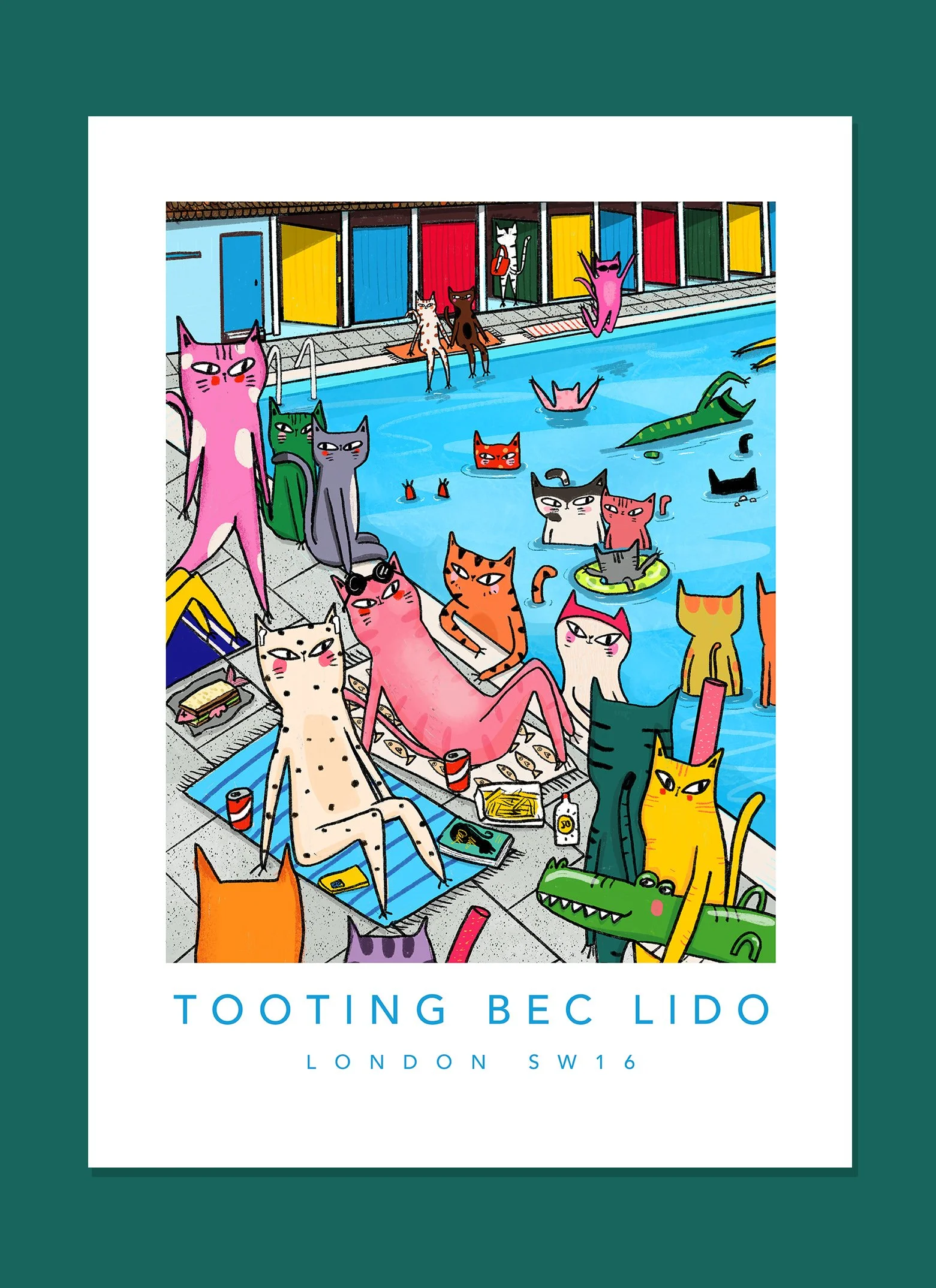 Limited Edition Tooting Bec Lido Print